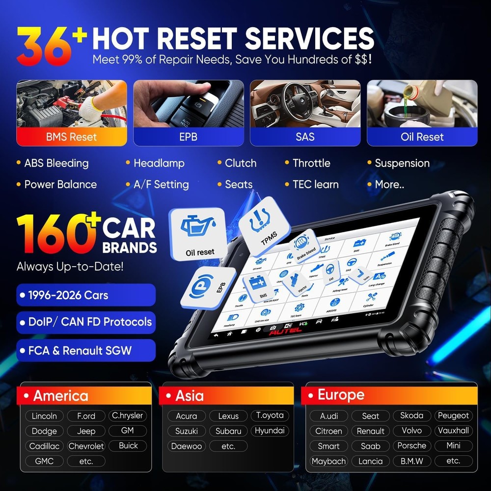 Autel MaxiSys MS906 MAX Up MK908 Pro Scanner Bidirectional Diagnostic ECU Coding