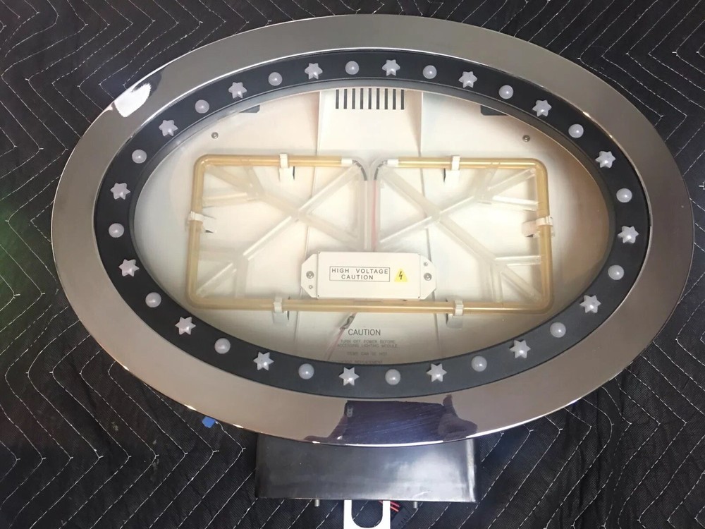 Aristocrat Oval SLOT MACHINE TOPPER HOUSING WITH HARNESS, WITHOUT INSERT.