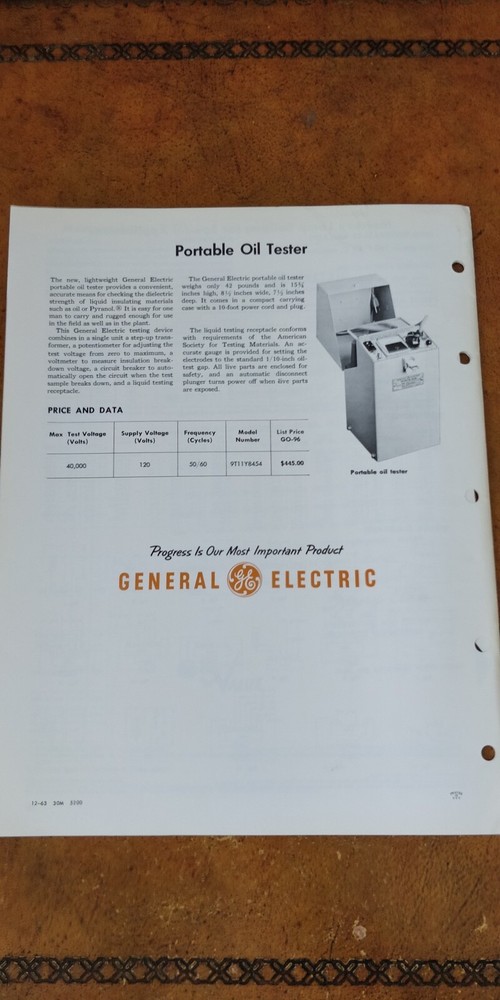 1963 ~ General Electric ~ Dry-type Transformers ~ Catalog Specs Buyers Guide