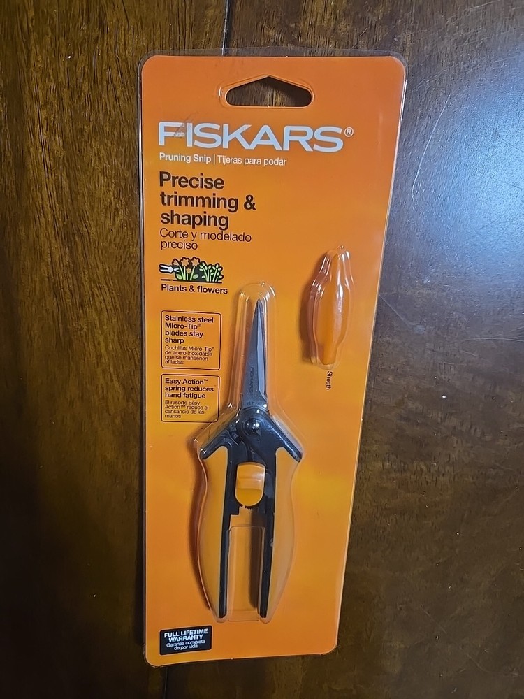 FISKARS SOFT TOUCH MICRO TIP HERB SNIP SCISSORS - NEW