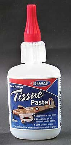 Deluxe-Materials Tissue Paste 50ml Bottle - Hobby and Plastic Model Airplane