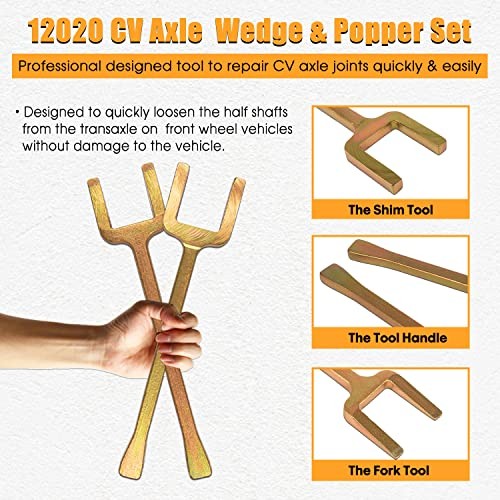 12020 Front Wheel Drive Axle Puller/Fork & Shim Tool + CV Axle Removal Tool /