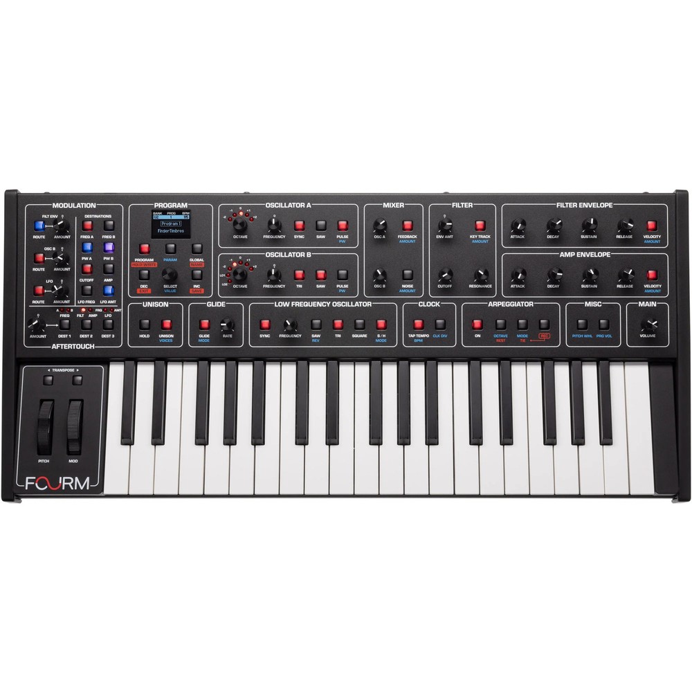 Sequential Fourm 37-Key 4 Voice Analog Synthesizer w/ Polyphonic Aftertouch