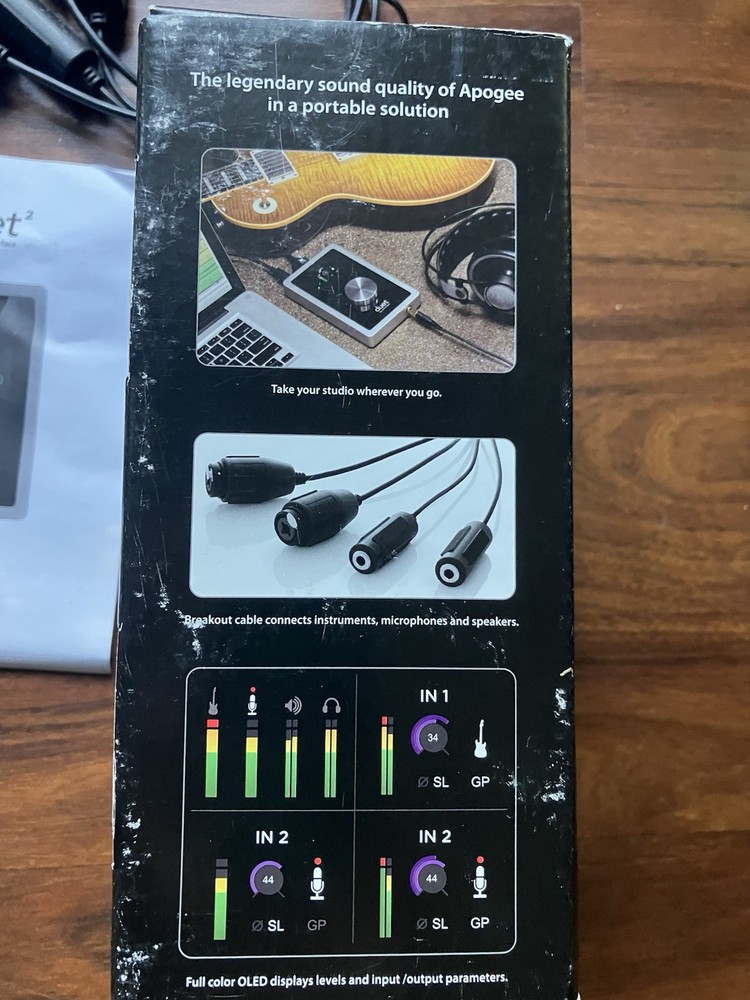 Apogee Duet 2 USB Audio Interface OLED Display w/ Breakout Cable, Box