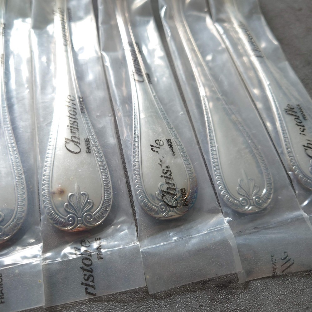 Christofle Malmaison Table Fork Unopened 6pcs Silverplate Flatware Brand New