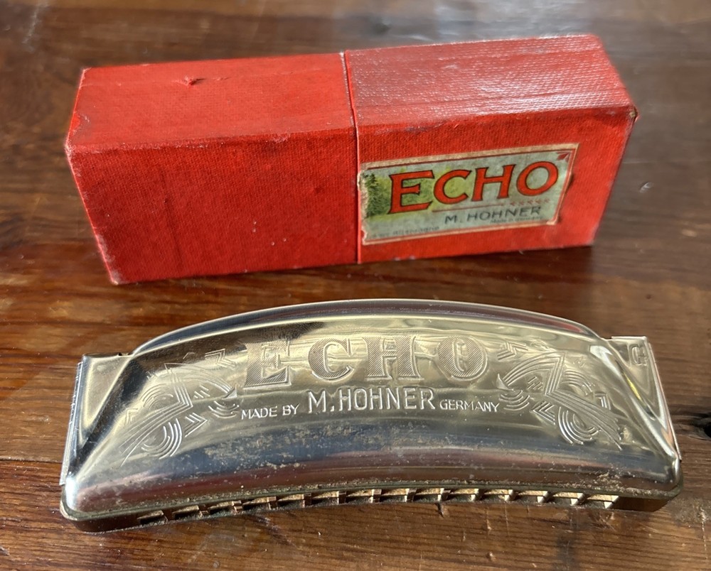Antique M. Hohner “G” Key Echo Harmonica! Rare!