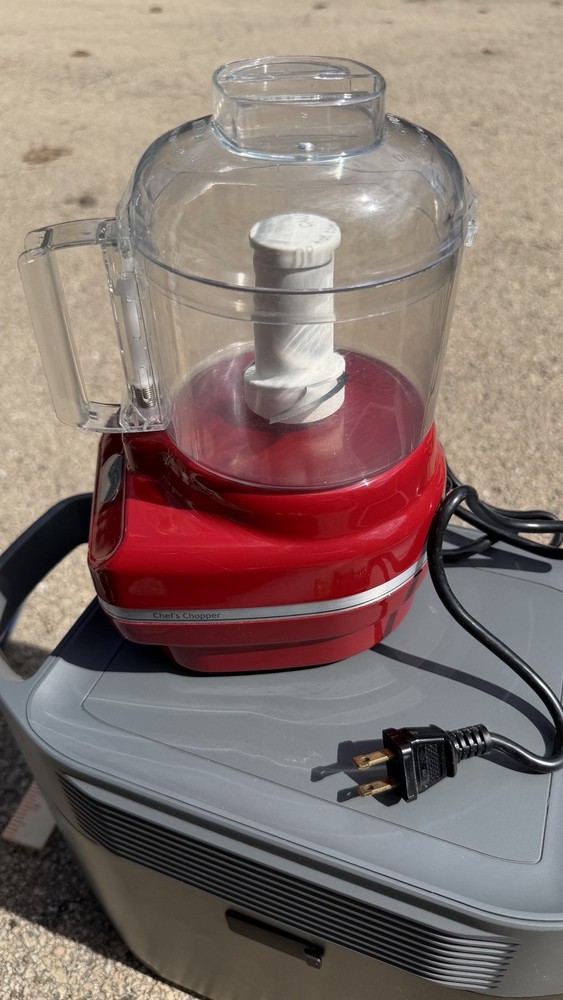KitchenAid KFC3100ER 3.5 Cup Mini Food Processor Red Tested Working