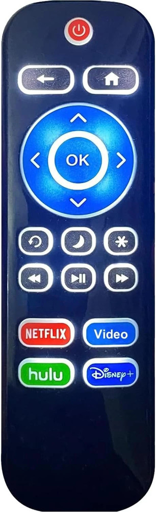 2PC Backlit Remote for Roku TV TCL/Hisense/Philips/Onn/Element/Sharp/Westinghous