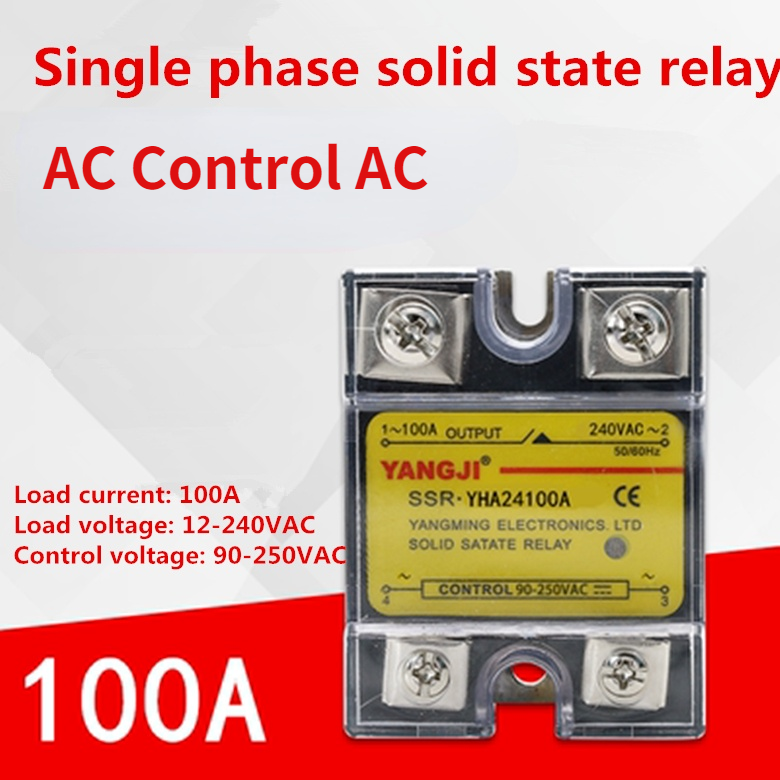 Single-phase Solid State Relay AC-AC AC Control AC YHA24100A 240VAC 100A