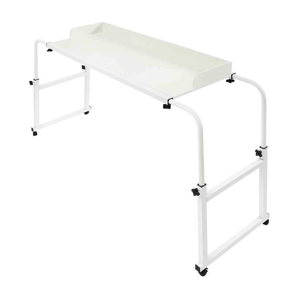 Height Adjustable Overbed Table, Overbed Table with Wheels, Over Bed Desk