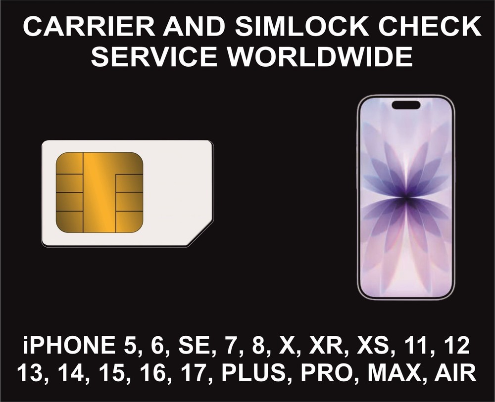 iPhone Network And Carrier Check, Simlock, Color, Memory, All Models