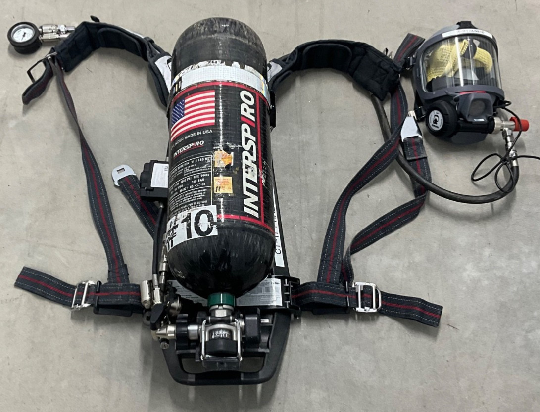 Interspiro 60 min Tank Harness an mask SCBA Firefighter Rescue Equipment