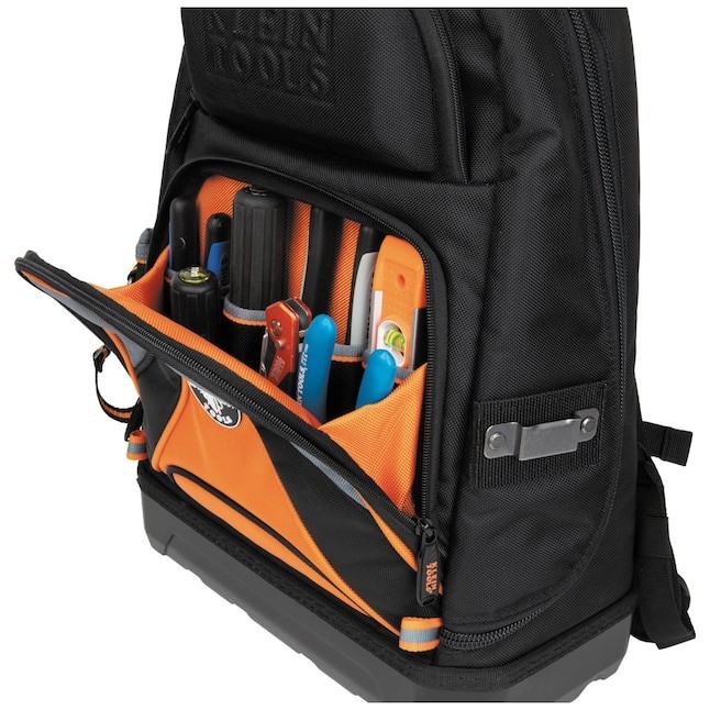 Klein Tools Tradesman Pro Tool Bag Backpack, 39 Pockets, Black, 14-Inch