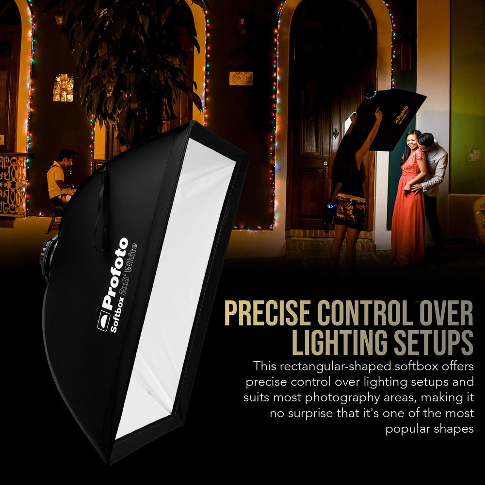 Profoto 2x3 Feet Rectangular Softbox with Recessed Front and Softgrid Bundle