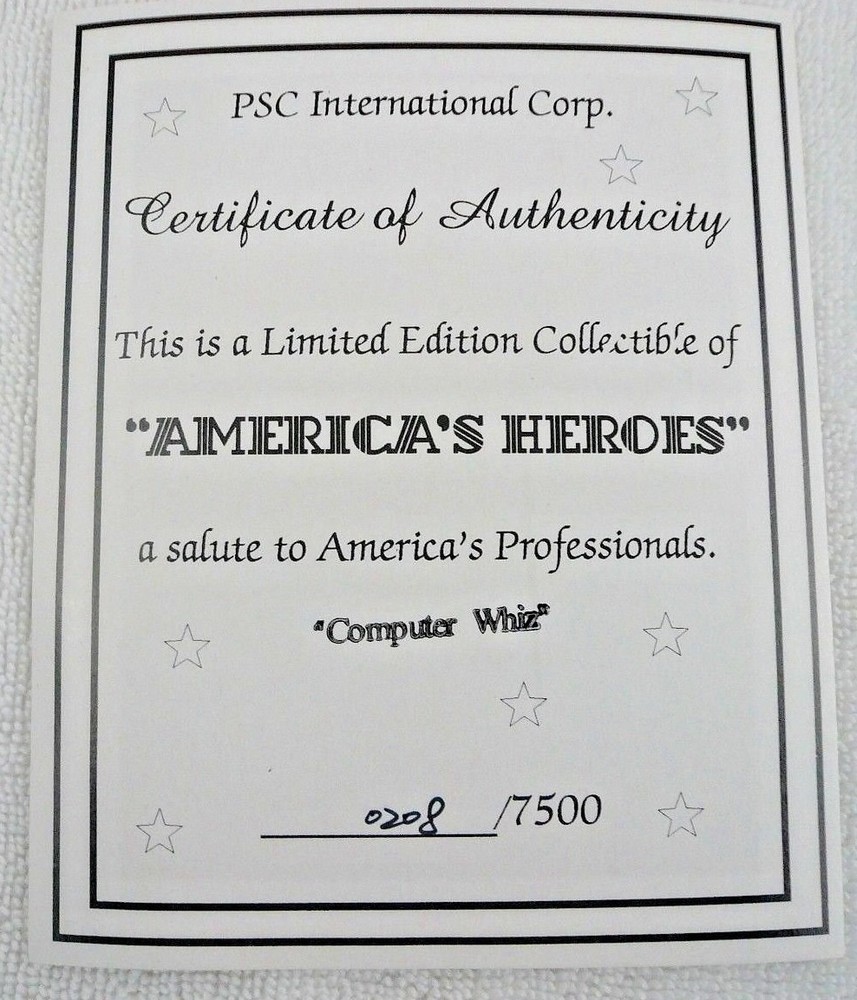 Computer Whiz Figurine Statue NIB New Tech Programmer Coder Free Shipping