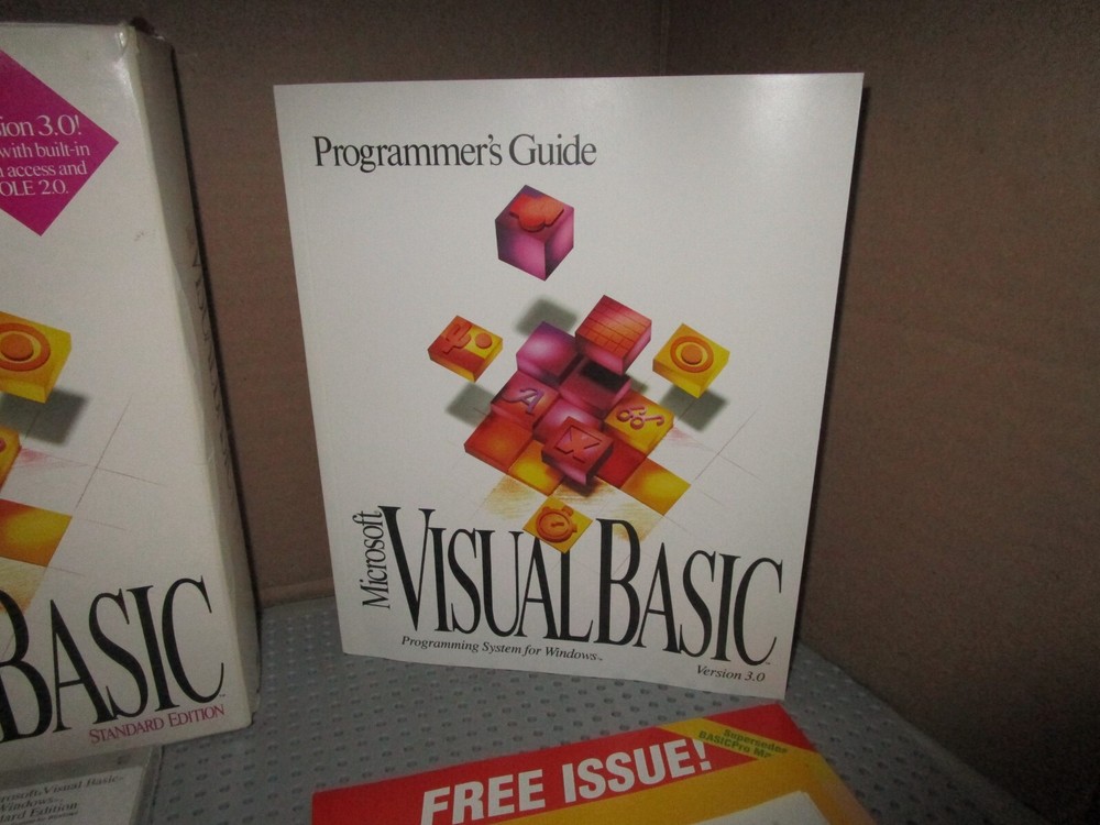 MICROSOFT VISUAL BASIC 3.0--3.5" DISKS STANDARD EDITION WINDOWS--EXCELLENT COND.