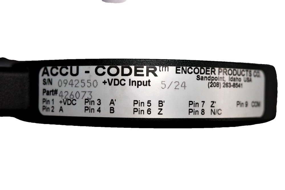 ACCU-CODER 426073 - 000 ENCODER with Parts/ Paperwork