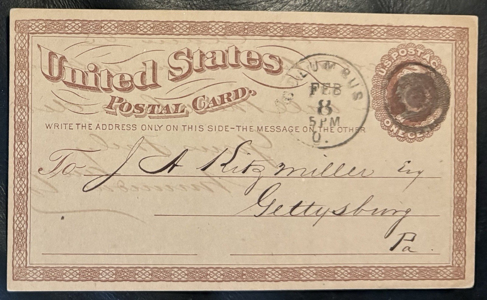 138th PVI Gettysburg Civil War Amputee Jacob Kitzmiller MC Lilley Bill Postcard