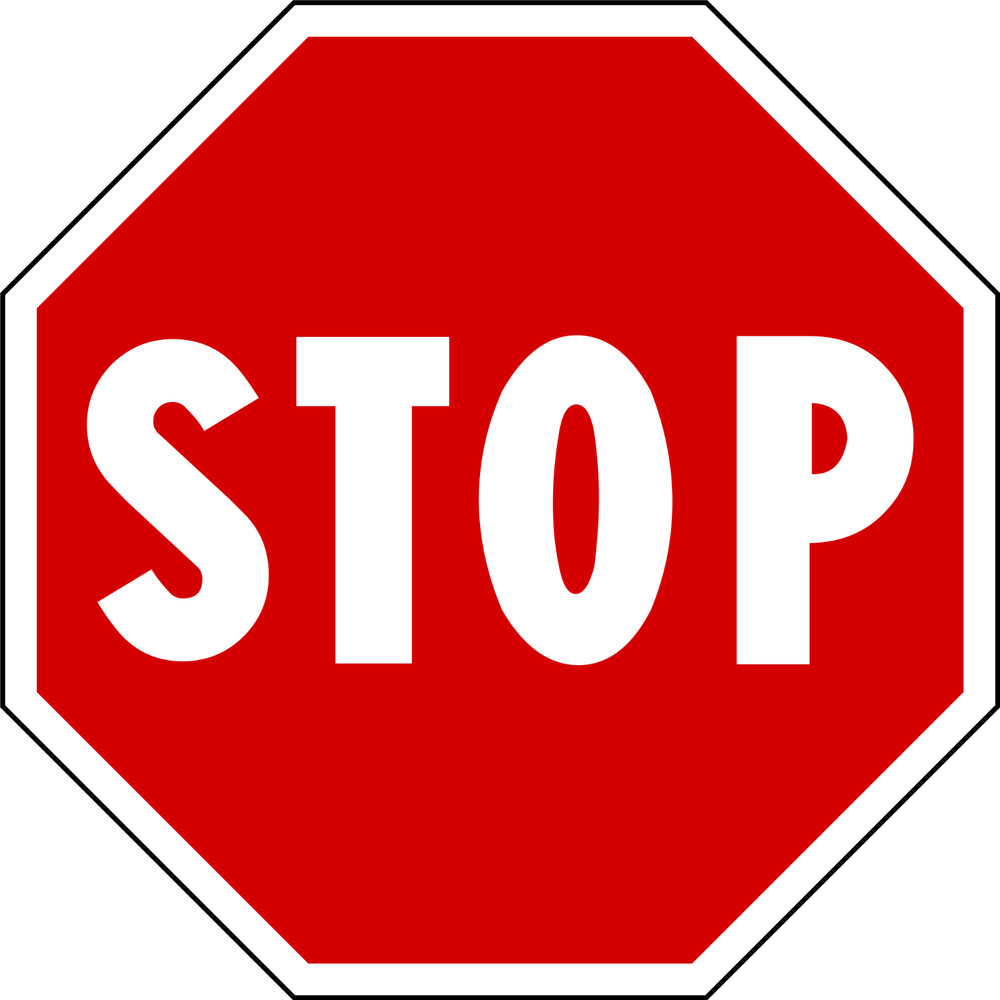 Stop Sign Sticker Decal XV