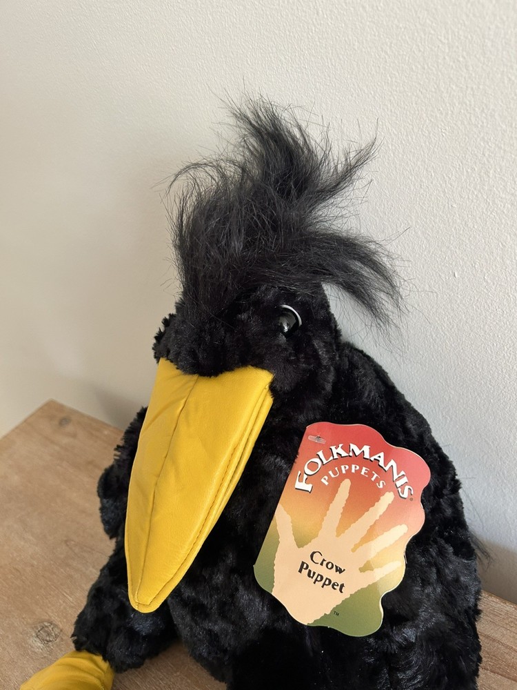 Folkmanis Crow 14 Inch Puppet NEW WITH TAGS