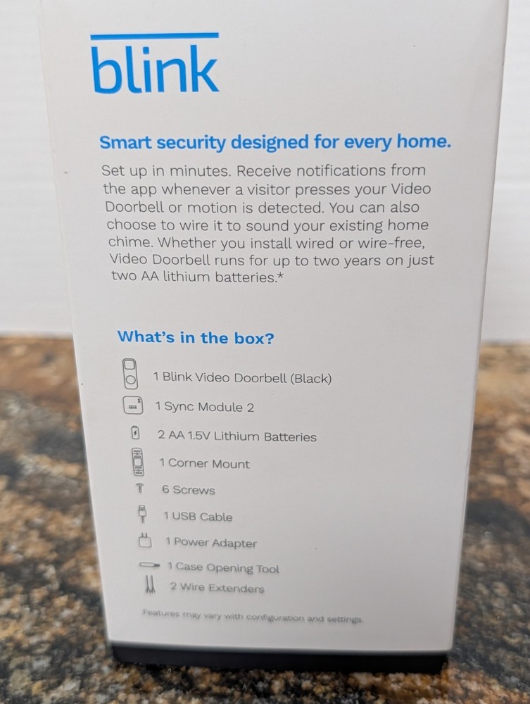 New Amazon Blink Video Doorbell + Sync Module 2 Camera