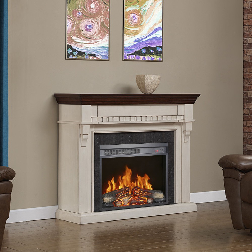 Fireplace with log set Features flame effect Timer function Overheat protection