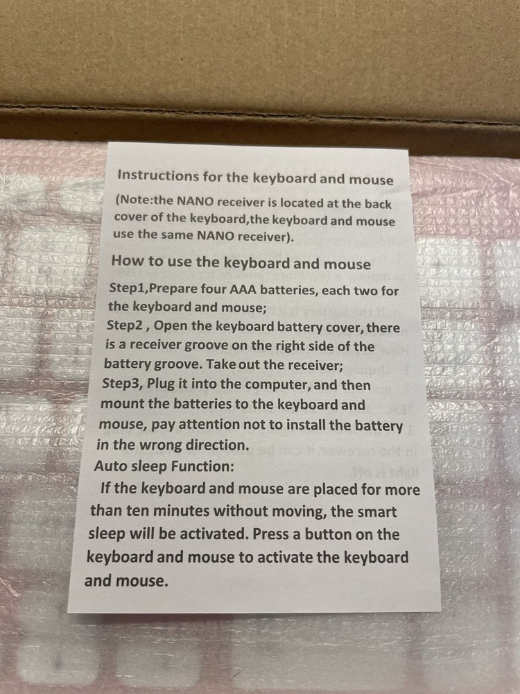 mini pink wireless keyboard and mouse 100% Tested WORKS