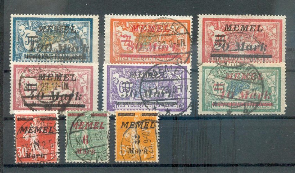 Memel 110/18 Set Gest. 80EUR (73579)