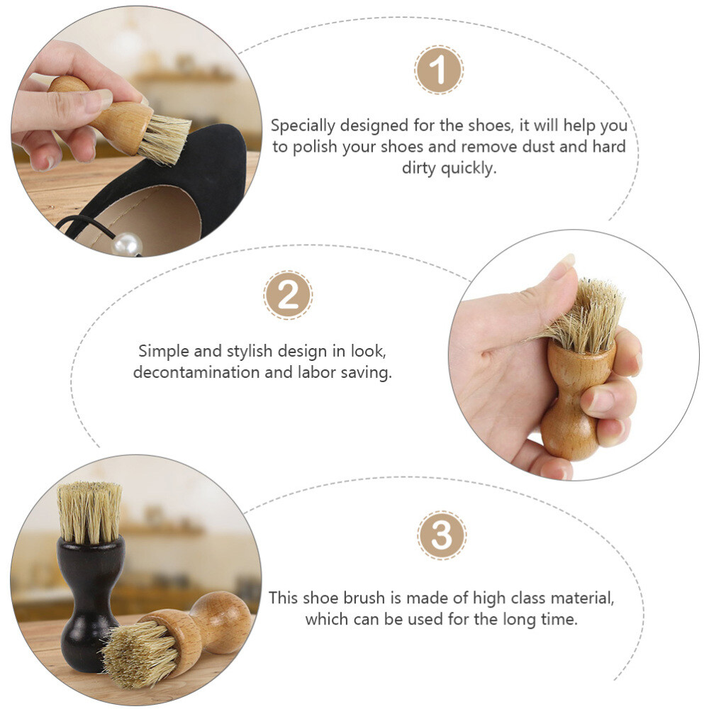 4PCS Practical Shoes Brush Boot Polish Applicator Boot Applicator Brush