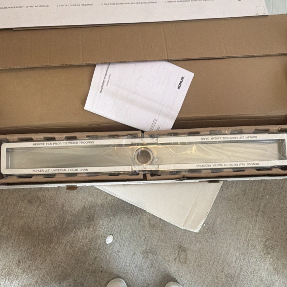 Kohler 2.5" Adjustable Linear Drain Grate Rectangular 80646-NA