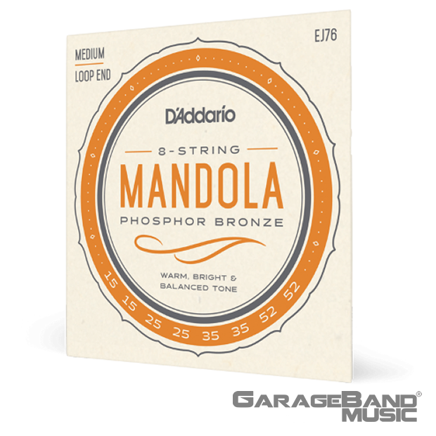 D'Addario EJ76 Phosphor Bronze Mandola Strings, Medium, 15-52