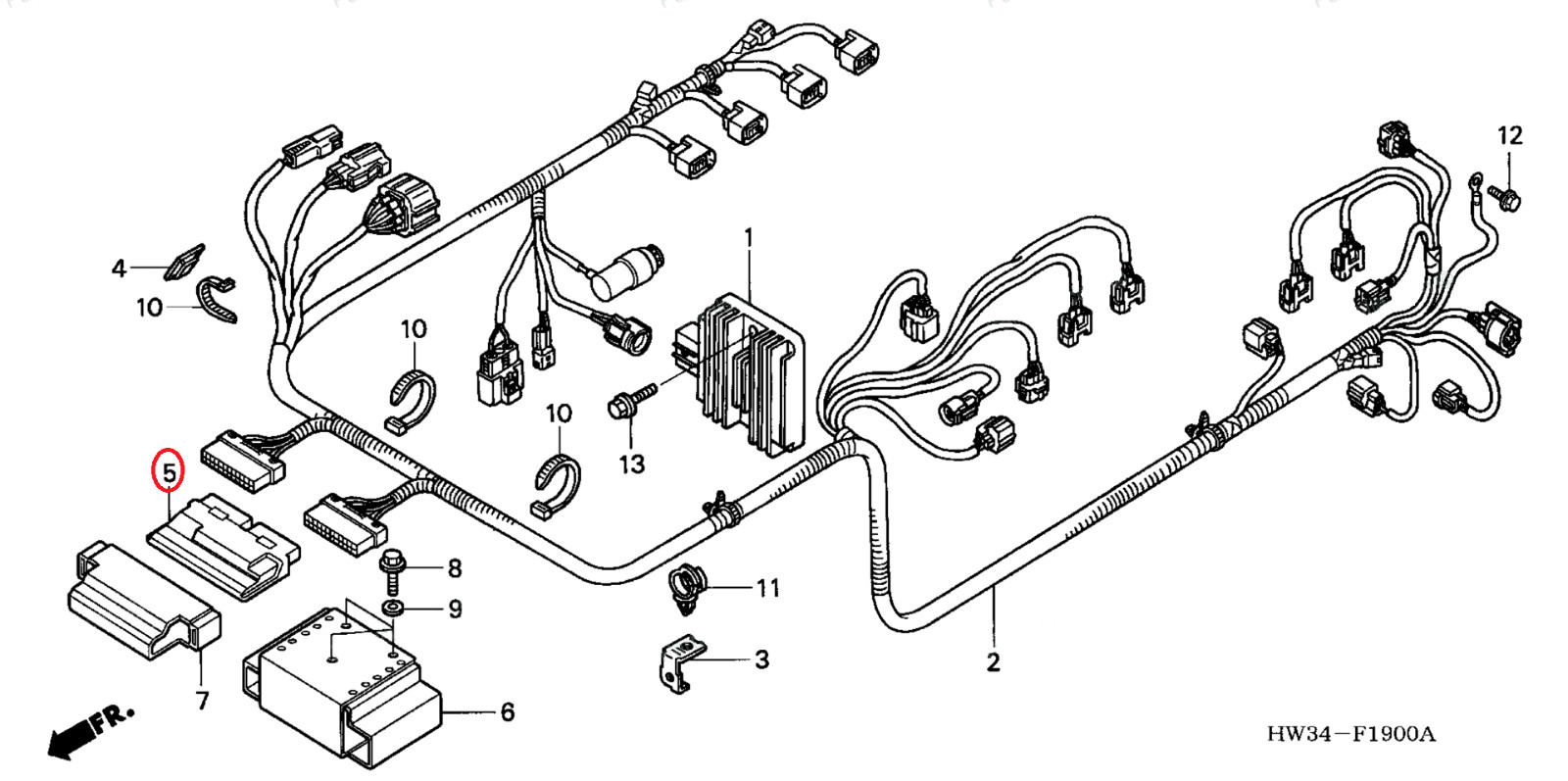 ** OEM Part No. 38770-HW3-673 ** PGM-FI UNIT - HONDA GENUINE PARTS