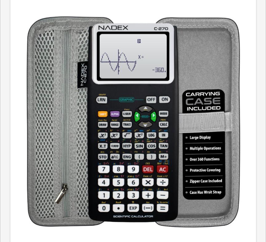 Scientific Calculator with Graphing, Includes Carrying Case, C-270