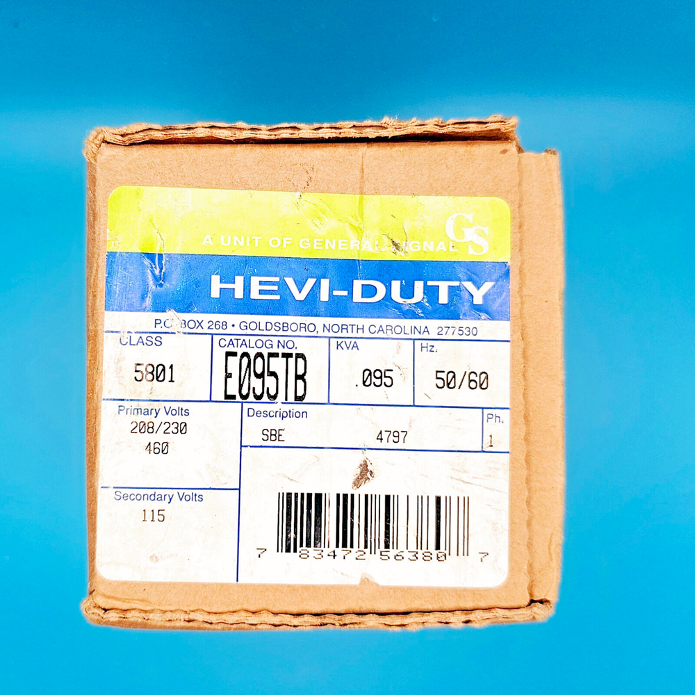 EMERSON E095TB Heavy Duty Control Transformer