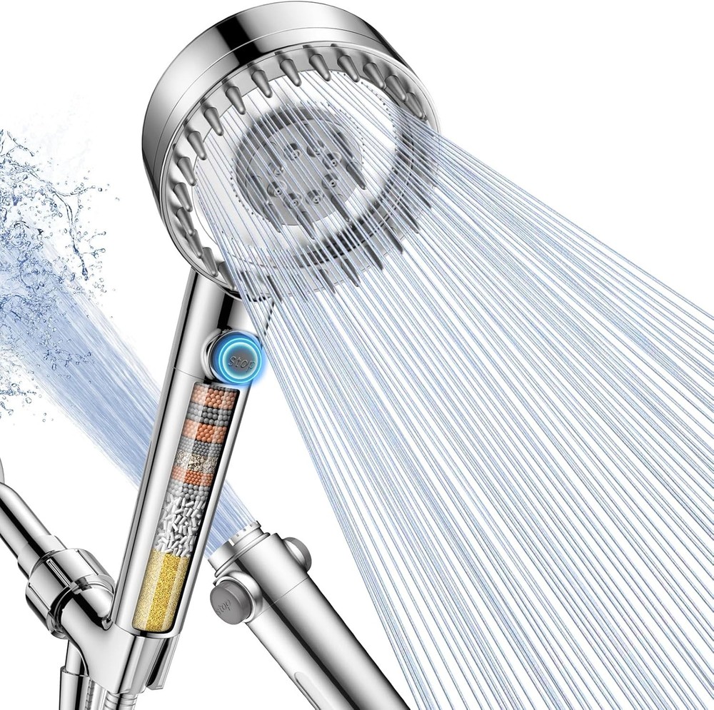 Drops ed Shower Head with Handheld, High Prure Showerhead