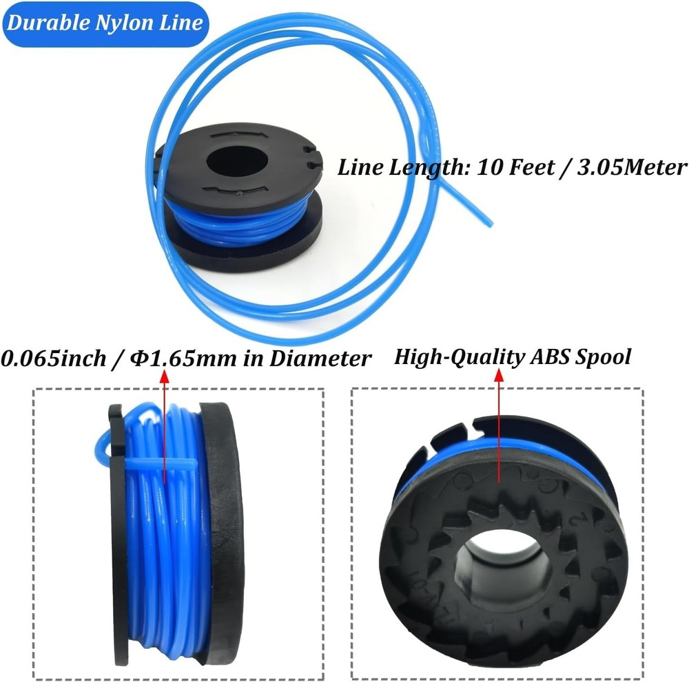 Durable 10Ft Weed Eater String Trimmer Line & Spools for Effortless Lawn Care