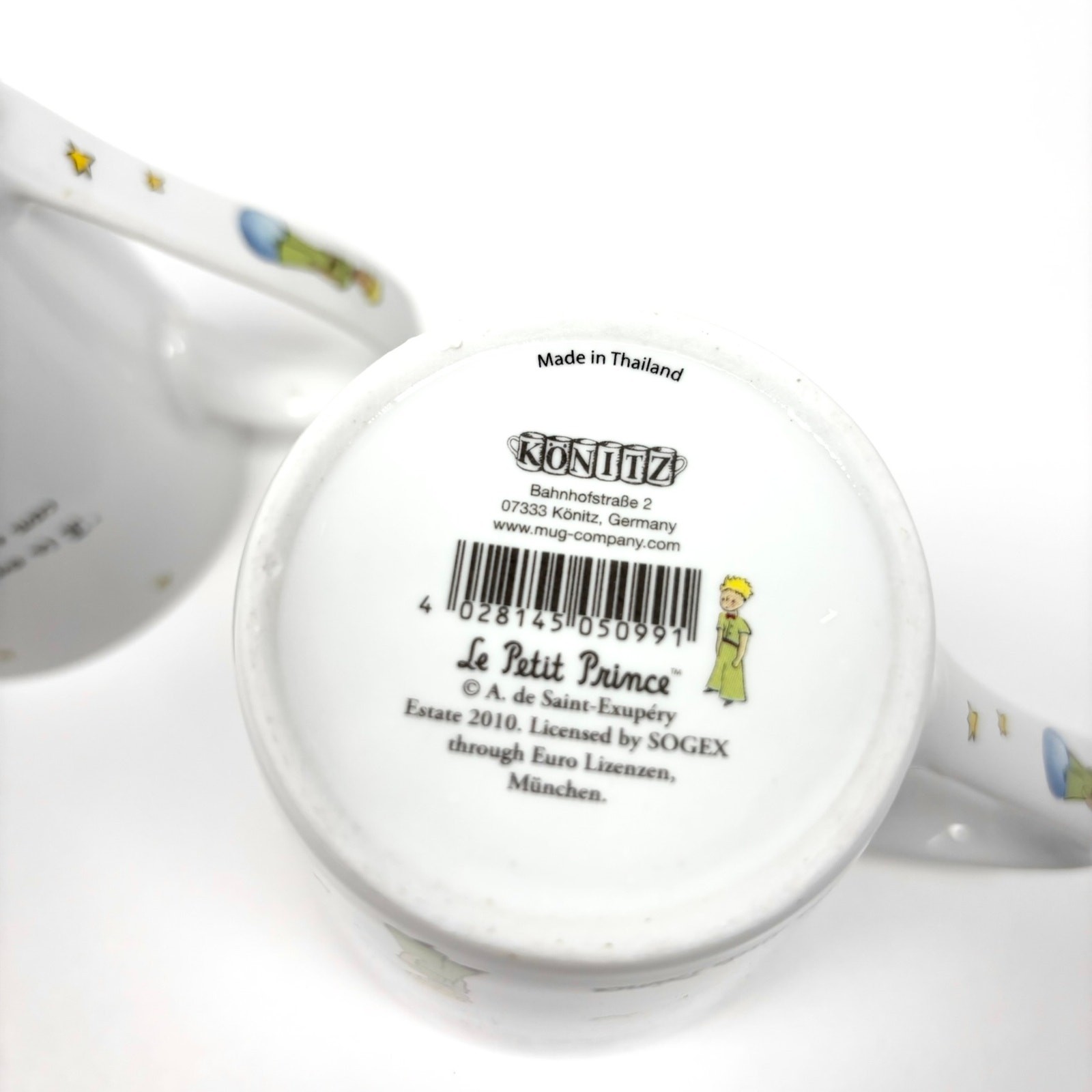 NEW The Little Prince Le Petit Prince Mugs Cups Lot 2 Konitz Germany Thailand