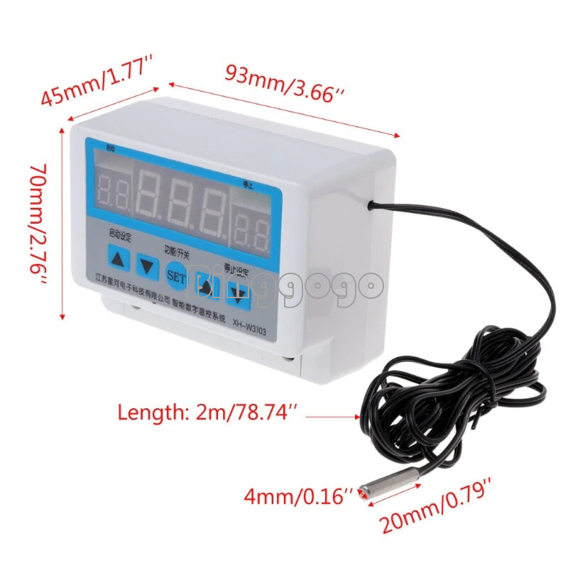 AC 220V 6600W 30A Digital Thermostat Temperature Controller Temperature Control