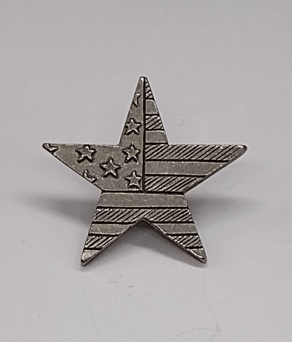 Gray Patriotic Star Small Tack Pin