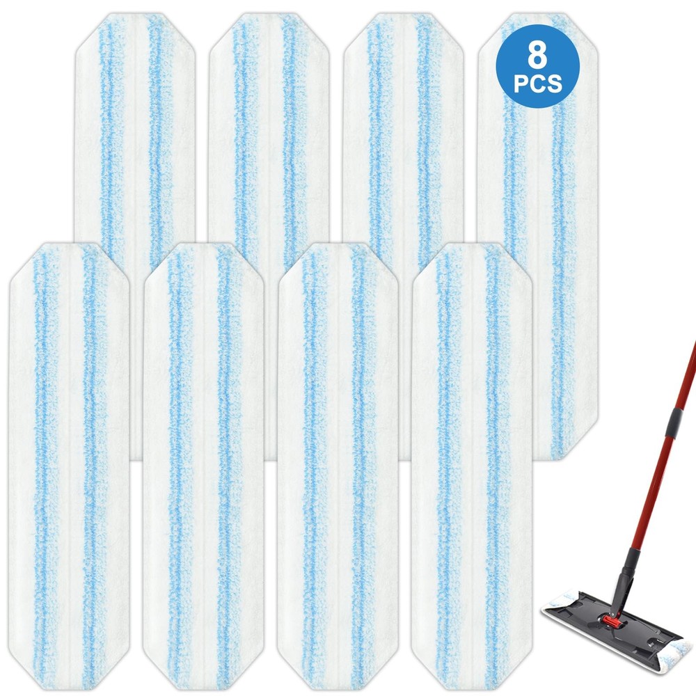 8 Pack Mop Pads Replacements Compatible with O Cedar H2prO Flat Mop System Mi...