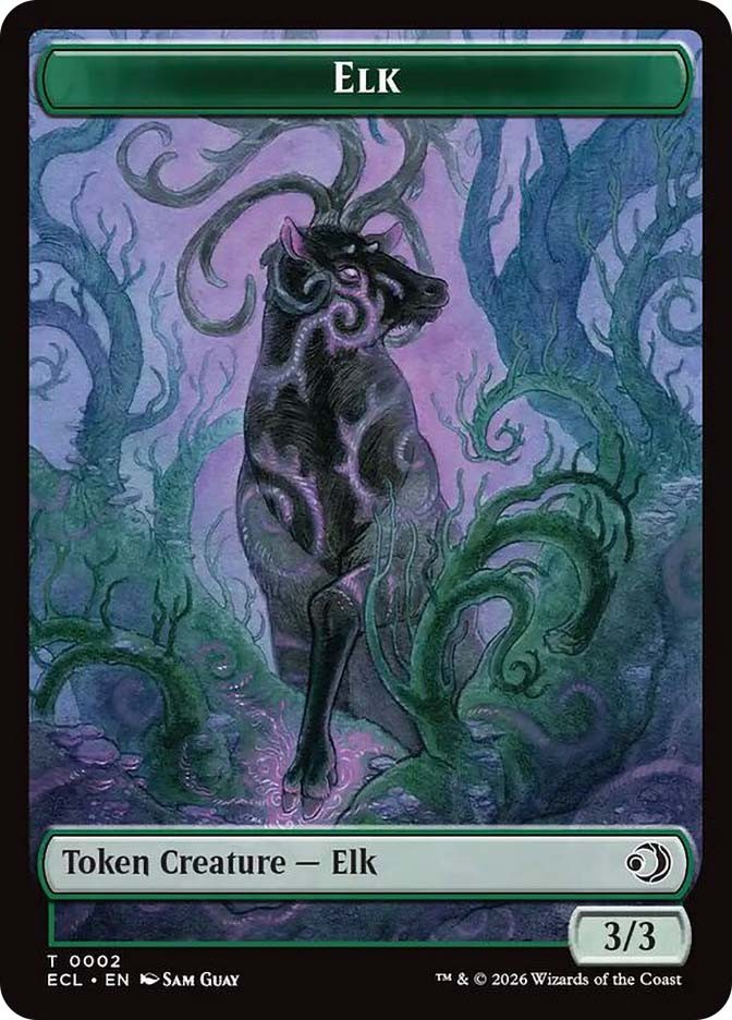 MTG {Elk Token} // {Mutavault Token}  - Lorwyn Eclipsed #002