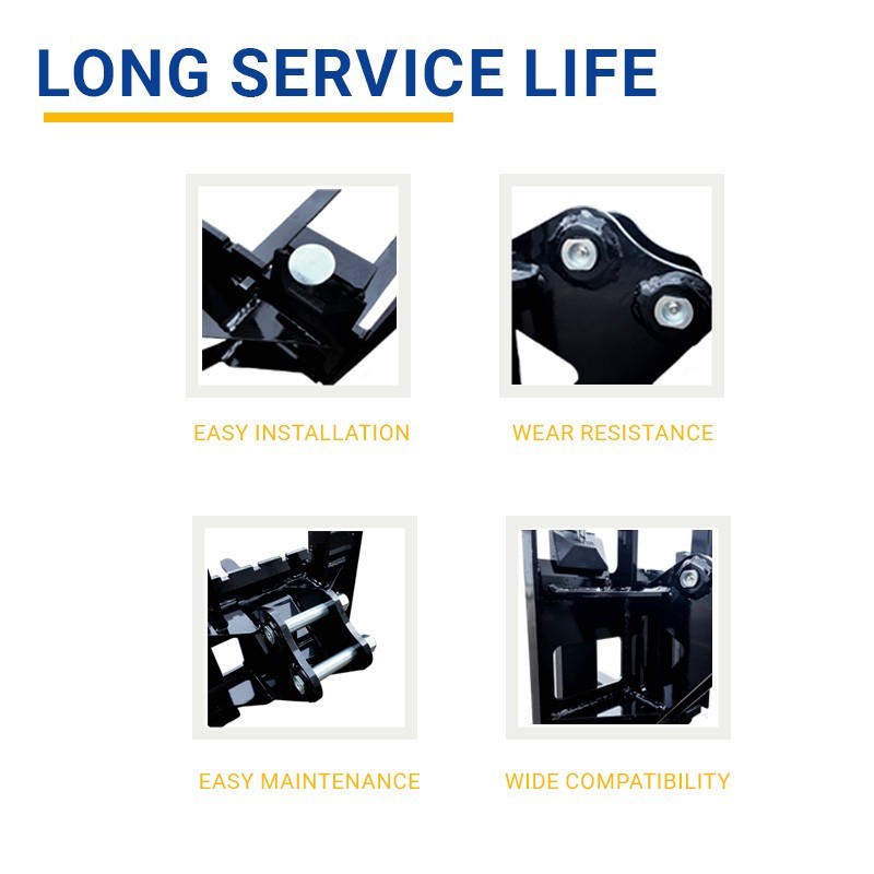 Pallet Fork for 1-2T Mini Excavator, Adjustable Stabilizer Bar, Free Shipping