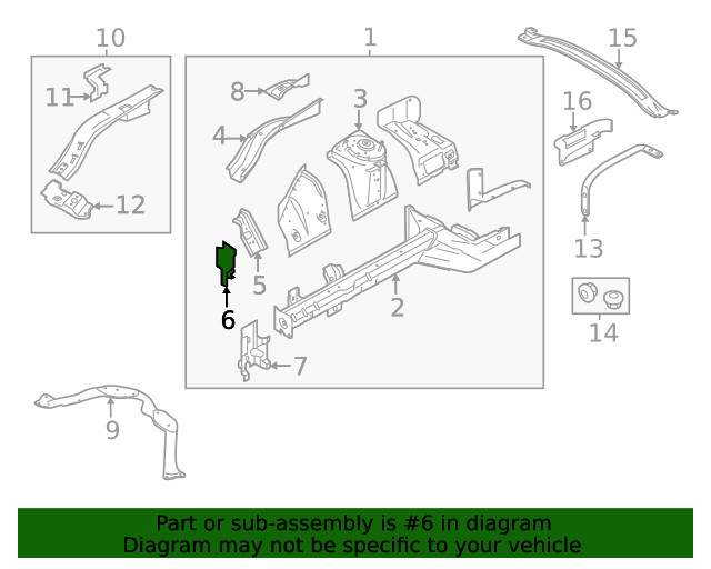 Genuine Ford Radiator Support Tie Bar Bracket FR3Z16152A