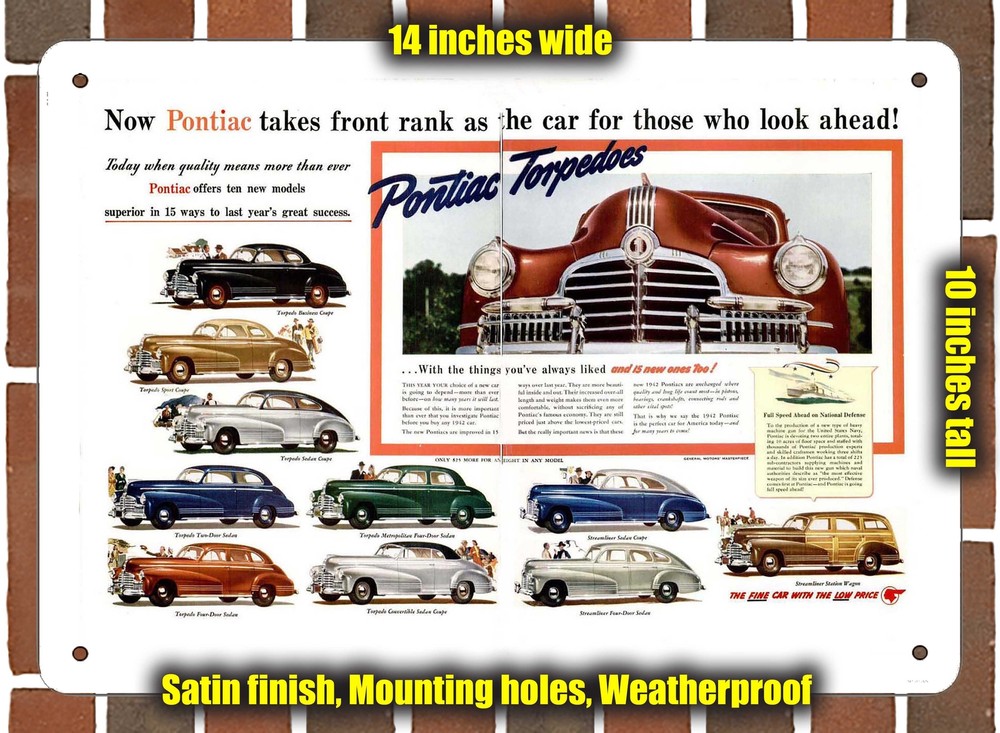 Metal Sign - 1942 Pontiac Vintage Ad 01