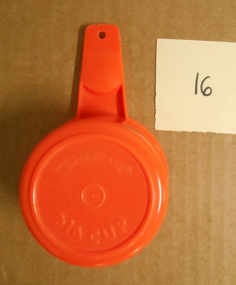Tupperware Orange Measuring Cup 3/4 cup #762 C16