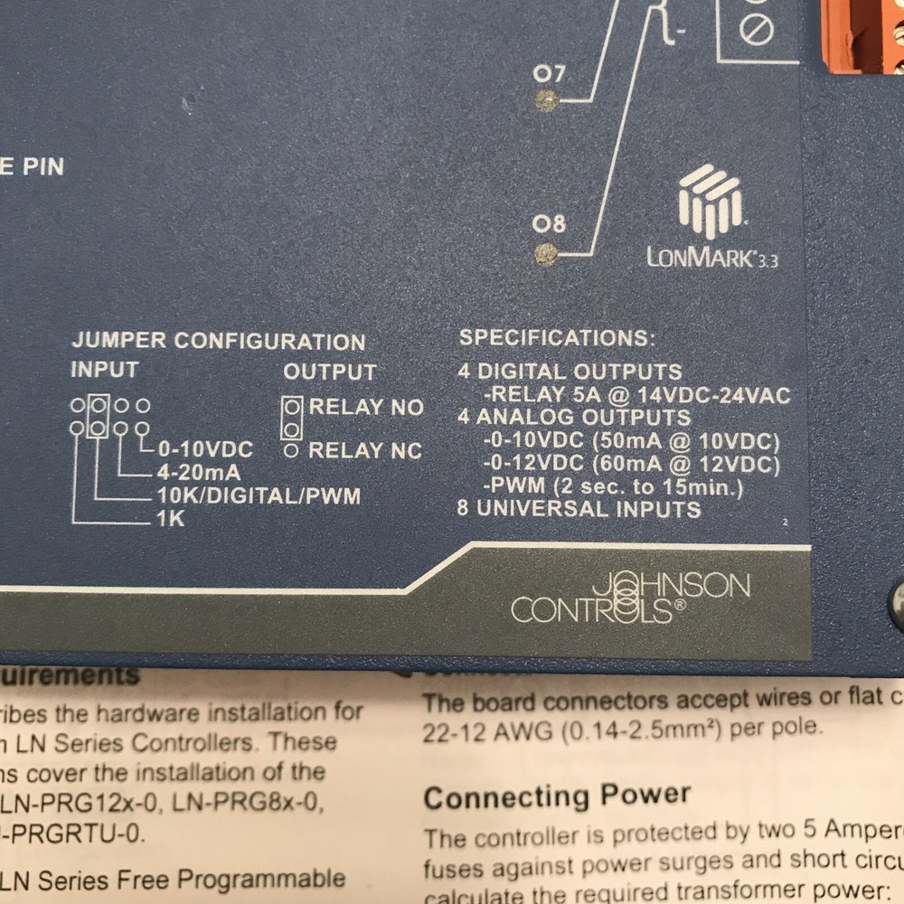 Johnson Controls Metasys LN Series Programmable Controller LN-PRG8B-0