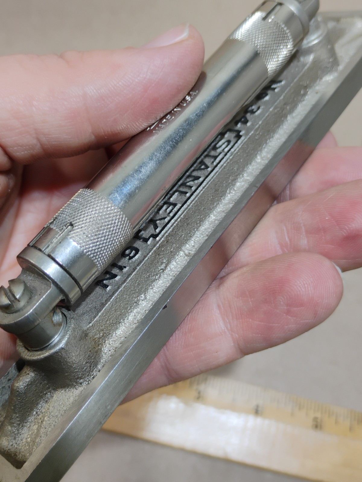 Vintage Stanley USA 6" No. 34 Machinist Level V Bottom - Nice