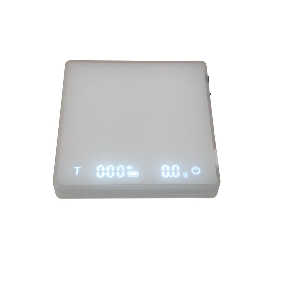 MHW-3BOMBER Espresso Scale Auto Timer 0.1g Precision 2kg White
