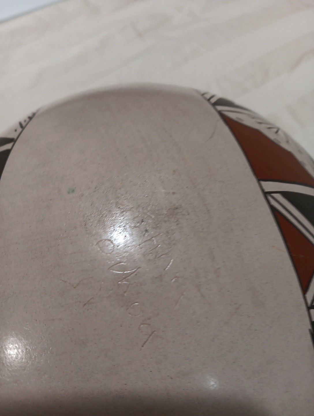 Native American Pottery SeedBowl Vintage Polychrome Southwestern Style