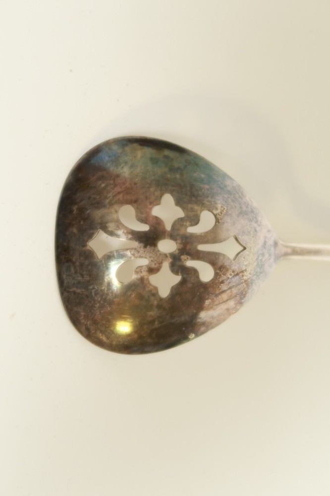 VTG Diner Salad Spoon National Silver Plate 4.5" Long Ornate